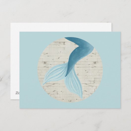 Gepilde zeemeermin Collectie Briefkaart (Voorkant / Achterkant)