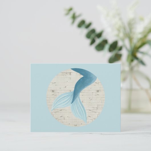 Gepilde zeemeermin Collectie Briefkaart (Staand voorkant)