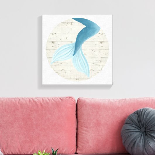 Gepilde zeemeermin Collectie Canvas Afdruk (Insitu (Woonkamer))