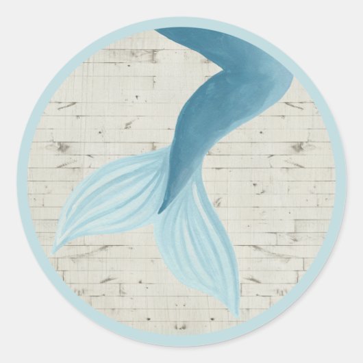 Gepilde zeemeermin Collectie Ronde Sticker (Voorkant)