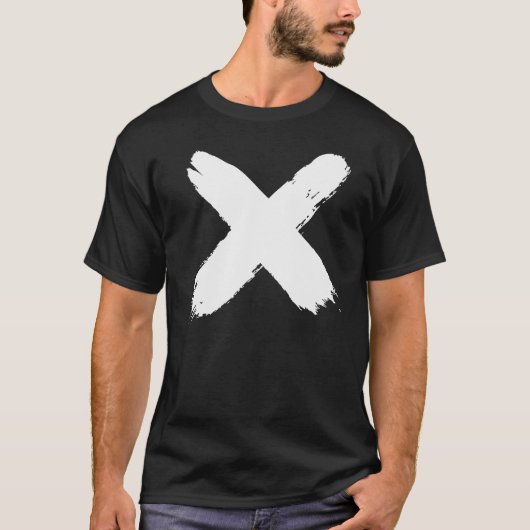 Gepiliseerd "X" T-shirt (Voorkant)