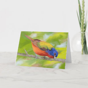 Gepilleerde bundelende vogelbemoediging JW Bedankkaart