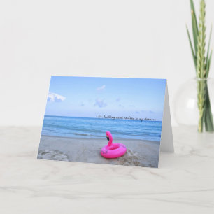GEPINKTE FLAMINGO-Wenskaart Bedankkaart