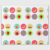 gepixeld fruit cadeaupapier (Vlak)
