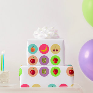 gepixeld fruit cadeaupapier