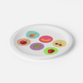 gepixeld fruit papieren bordje (Gekanteld)