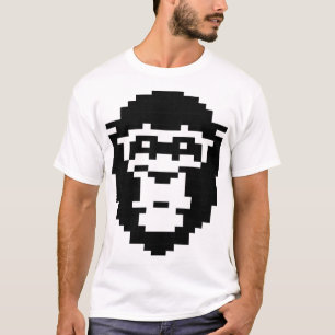 gepixelde apengezicht ontwerp t-shirt