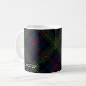 Geplaagd Elegant Rustiek Classic Tartan gepersonal Koffiemok (Voorkant links)