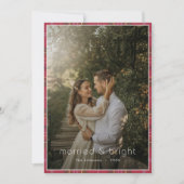 Geplaagd Kerstmis Getrouwd & Bright Rustic Boho Fo Feestdagenkaart (Voorkant)