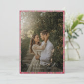 Geplaagd Kerstmis Getrouwd & Bright Rustic Boho Fo Feestdagenkaart (Staand voorkant)