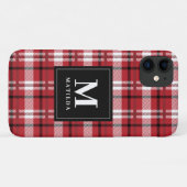 Geplaagd monogram tartan Case-Mate iPhone case (Achterkant (horizontaal))