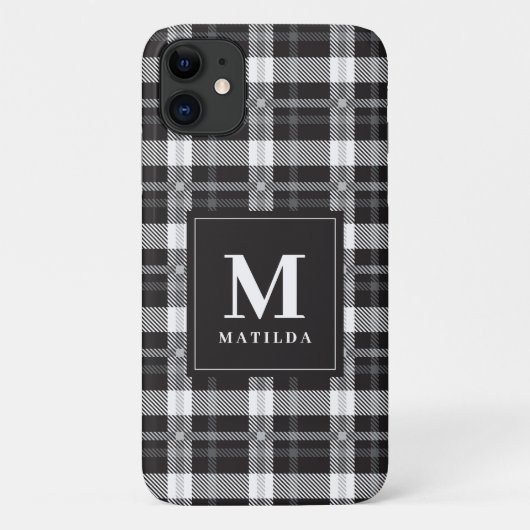 Geplaagd monogram tartan Case-Mate iPhone case (Achterkant)