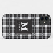 Geplaagd monogram tartan Case-Mate iPhone case (Achterkant (horizontaal))