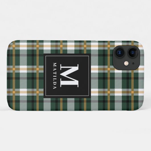 Geplaagd monogram tartan Case-Mate iPhone case (Achterkant (horizontaal))