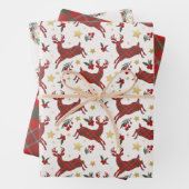 Geplaagd rendier Kerstmis verpakken papieren velle Inpakpapier Vel (In situ)