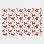 Geplaagd rendier Kerstmis verpakken papieren velle Inpakpapier Vel (Voorkant)