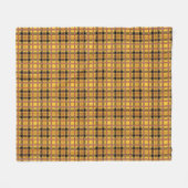 Geplaagde Stof Textuur Bruine Strepen-52628 Fleece Deken (Voorkant (Horizontaal))