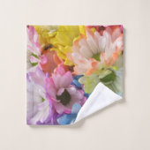 Geplaatste handdoek - Multi-Colored Madeliefjes II (Wasdoekje)