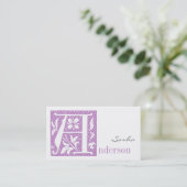 Geplaatste letter A Monogrammen Visitekaartjes (Staand voorkant)