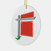 Geplaatste Post Keramisch Ornament (Rechts)