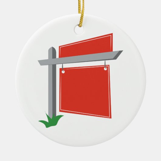 Geplaatste Post Keramisch Ornament (Voorkant)