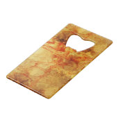 Geplaatste Rood op Abstract goud Kredietkaart Flessenopener (Voorkant Gekanteld)