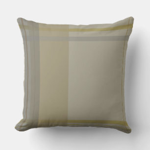Geplaid in goud, zilver, koper, grijs & beige kussen