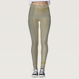Geplaid in goud, zilver, koper, grijs & beige leggings