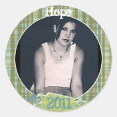 Geplakt Afstuderen of zestien foto-Stickers Ronde Sticker (Voorkant)