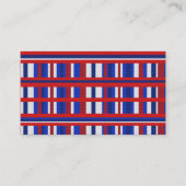 Geplakt in rood, wit en blauw visitekaartje (Voorkant)