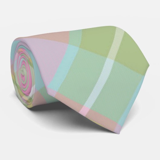 Geplakt Mannen Stropdas - Meerlentekleuren {S2D17} (Opgerold)