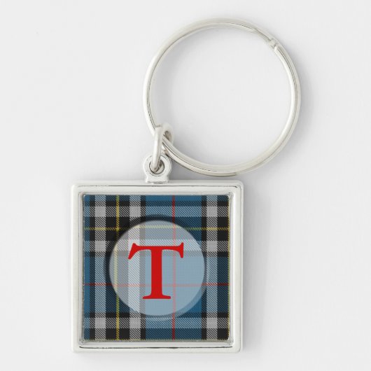 Geplakt monogram/foto-Lijst Sleutelhanger (Voorkant)