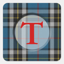 Geplakt monogram/foto-Lijst Vierkante Sticker