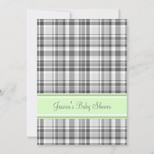 Geplakte, aangepaste Babydouche met grijs gewicht Kaart (Voorkant)