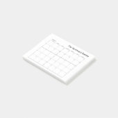 Geplande blanco kalender maand familie gepersonali post-it® notes (Schuin)