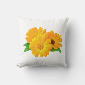 Geplande calendula bloemen kussen