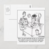 Geplande geluk minuut briefkaart (Voorkant / Achterkant)