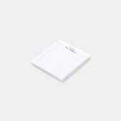 Geplande papieren look Teacher Post-it Notes (Schuin)