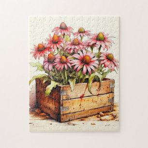 geplante asterbloemen legpuzzel