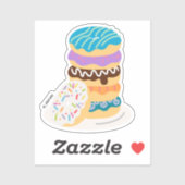 Geplateerde donut stack sticker (Vel)