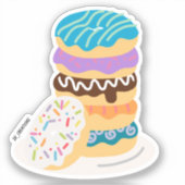 Geplateerde donut stack sticker (Voorkant)
