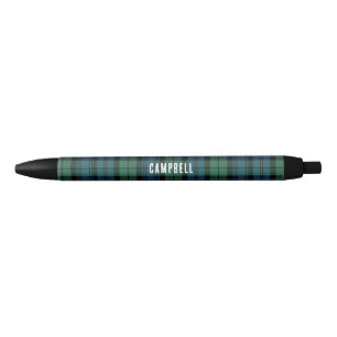Geplay Rustic Clan Campbell Tartan Gepersonaliseer Zwarte Inkt Pen