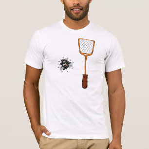 Geplette Vlieg en Vliegenmepper Dode Bug Humor T-shirt