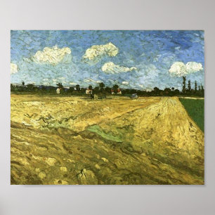 Geploegd veld, Van Gogh Fine Art Painting Poster