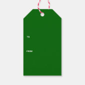 Geplorste kalligrafie Vroege kerst Cadeaulabel (Achterkant)