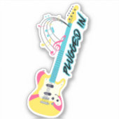 Geplugd in elektrische gitaar waterdicht sticker (Voorkant)