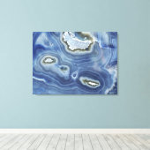 Gepolijst Amethist Quartz Geode Gezicht Canvas Afdruk (Insitu (Houten vloer))