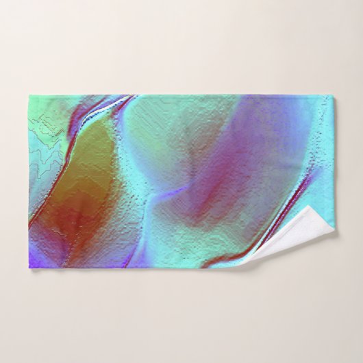 Gepolijst gesteente in chroompaars bad handdoek (Handdoek)