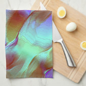 Gepolijst gesteente in chroompaars theedoek (Quarter Fold)