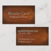 Gepolijst hout visitekaartje (Voorkant / Achterkant)